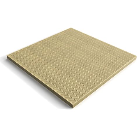 Wooden decking kit - complete self-assembly DIY kit (3m x 3m, light green (natural finish)) (1/5)