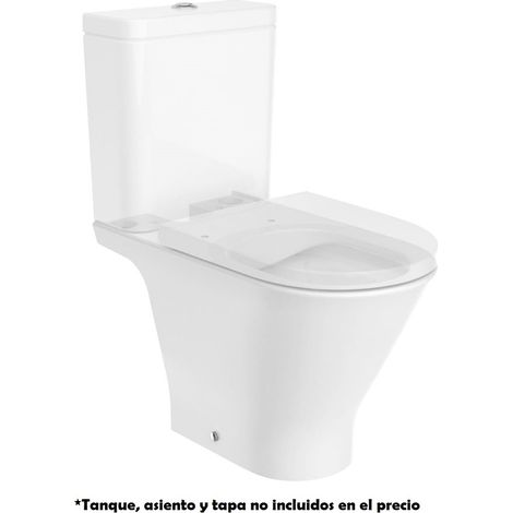 ROCA A3420N8000 THE GAP ROUND Rimless Taza Pie Abierto Salida Dual Sin Cisterna ni Tapa Blanco - ref: A3420N8000 (1/5)