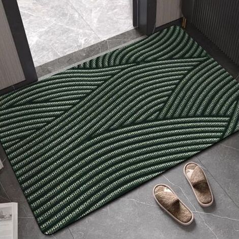 Paillasson extérieur antidérapant 40x60cm – Absorption d'eau et saleté – Lavable – Pour entrée, salon, cuisine (1/5)
