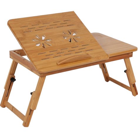 1 support réglable en bambou plateau lit dortoir bureau portable porte-livre support lecture (1/5)