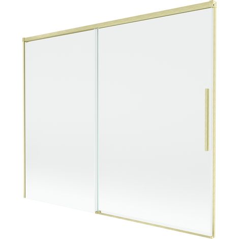 Mexen Rox mampara de ducha 2 alas correderas 190 x 150 cm, transparente, dorado cepillado - 8C9-190-001-55-00