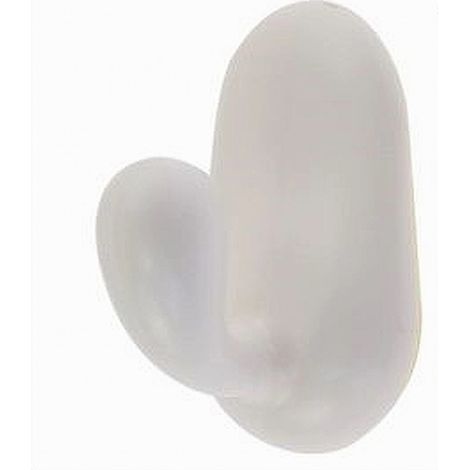 Trade Shop - Set 2 Ganci Appendini Parete Adesivi Casa Cucina Bagno Attaccapanni Bianco 87016 -