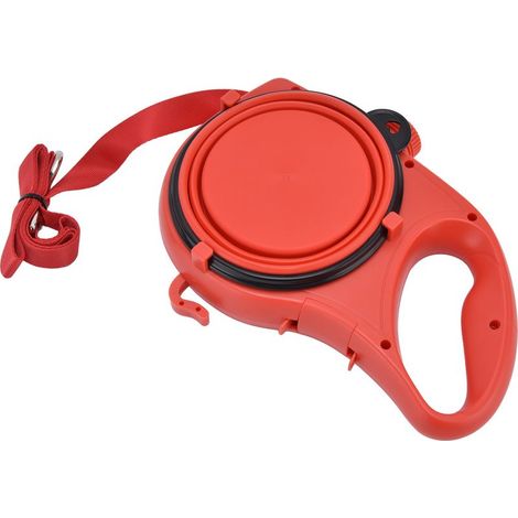 Laisse pour animaux de compagnie multifonction creuse à l'intérieur multicolore en option légère et portable pour petit chien rouge (1/5)