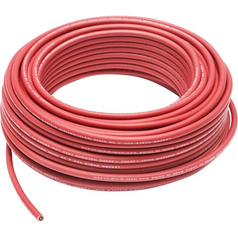 Cavo per pannello solare 4mmx50m rosso, connettori MC4 1,5KV, H1Z2Z2-K Breckner Germany (1/3)
