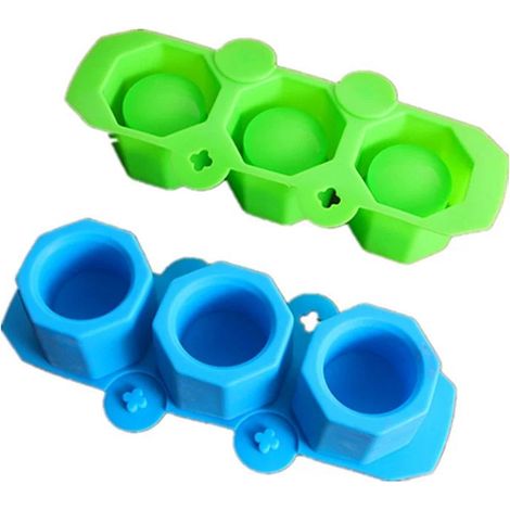 DIY 3 Hole Round Geometric Polygon Concrete Flower Pot Vase Mold Cactus Cement Mold Silicone (1/5)