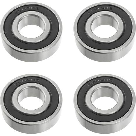 6203 2RS Roulement a Bille, Fabriqué en Acier à Roulements 17 mm x 40 mm x 12 mm, Roulements à Billes à Gorge Profonde Doublement Blindés(4 Pcs)