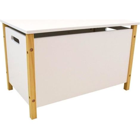 SCANDIWOOD Scatola porta giochi in legno 37,5 x 60 x 36 cm per bambini (1/2)
