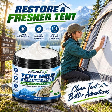 KineShineX Zelt-Schimmelentferner und -Reiniger, Schimmelentferner für Outdoor-Zelte, Schimmelentfernung auf feuchtigkeitsbeständigem Canvas-Gewebe (1/5)