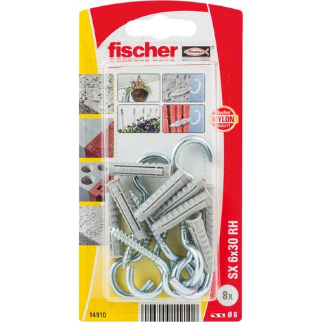 FISCHER blister 8 taco+ hemb. ab. sx 630 hak 14910 fische , Blister 8 Taco+ Hemb. Ab. Sx 6x30 Hak 14910 Fische de la marca Fischer. (1/3)