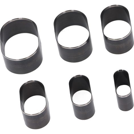 Ensemble de 6 matrices de découpe pour cuir, diamètre long 35, 40, 45, 50, 55 et 60 mm, forme elliptique, poinçons creux pour cuir (1/5)