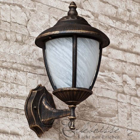 Außenleuchte Wand Rustikal IP43 E27 Wandlampe Hasu Hof Garten Laterne (1/5)