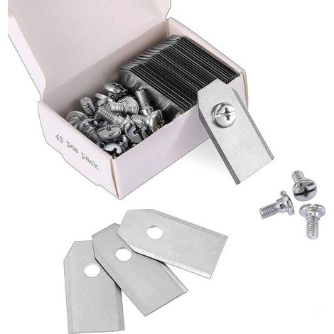 45 x Lames de Couteau en Titane pour Toutes Les Tondeuses Robotiques (3g-0.75mm) Avec 45 Vis, Lames de Rechange pour Modèles 105,310,315,320,420,430x,r40i (1/5)