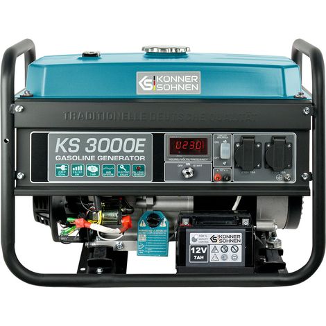 Generatore a benzina KS 3000E "Könner & Söhnen" 3000 W, AVR, Manuale/Elettrico (1/5)