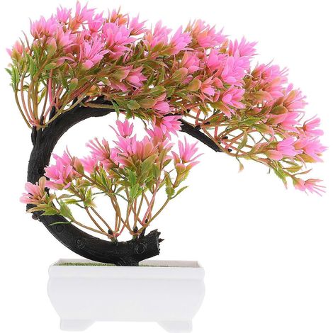 Décoration extérieure Bonsaï rouge, Bonsaï artificiel réaliste, Arbre en pot, Bonsaï (1/5)
