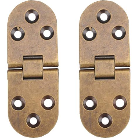 2 charnières pliantes, alliage aluminium, 30 x 79 mm, angle 180°, pour tables et meubles pliants (1/5)