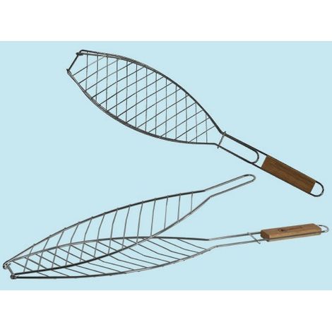 Graticola doppia in ferro cromata per pesce e barbecue da 30 cm (1/5)