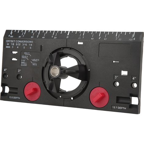 Jig de perçage pour charnières 35mm, guide de perçage pour bois avec fraise et mèche 1/16 pouce, noir (1/5)