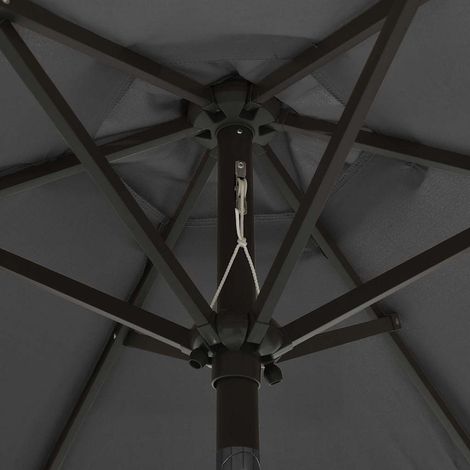 Maison Exclusive - Parasol de jardin avec lumières LED anthracite aluminium (1/5)