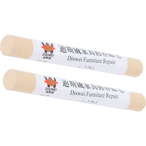 Lot de 2 crayons de cire pour meubles en érable, réparation rapide du bois, retouche des trous de clous et rayures pour meubles en bois. (1/5)