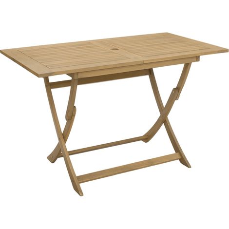 vidaXL Klapptisch für den Garten 120x70x75 cm aus massivem Akazienholz