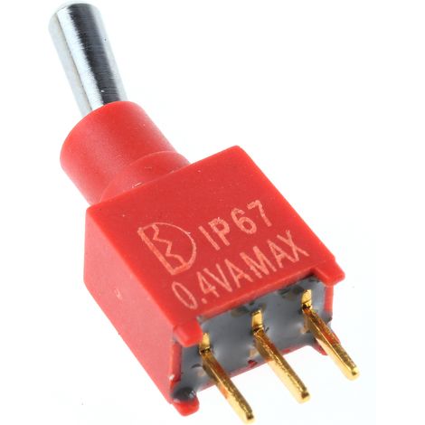 Interrupteur à levier RS PRO, Verrouillable, 1RT, 400 mA @ 20 V c.c. ( Prix pour 1 ) (1/2)