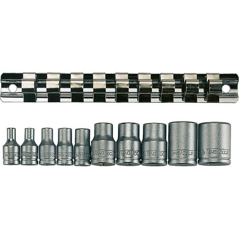 M3814 Socket Clip Rail TX-E Set of 10 3/8in & 1/4in Drive (1/3)