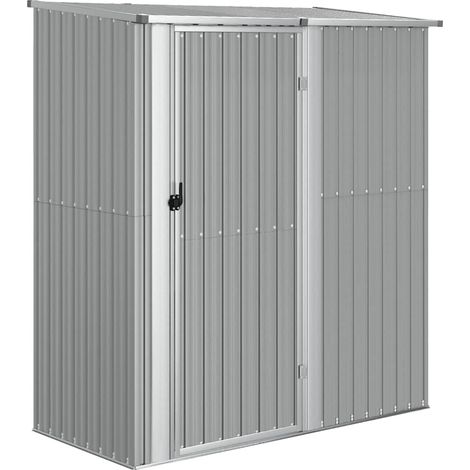 Garden Shed Grey 180.5x97x209.5 cm Galvanised Steel vidaXL (1/5)