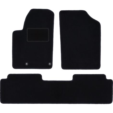 Alfombrillas de terciopelo negro para Citroën Xsara Picasso monovolumen (1997-2010)