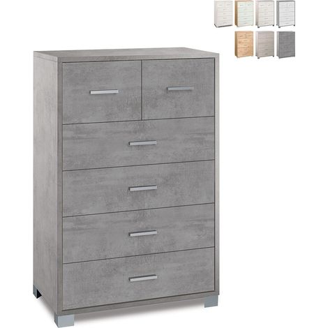 Mobile cassettiera 6 cassetti h112 l70 p41 cm colore cemento 772k sarmog - Sarmog (1/5)