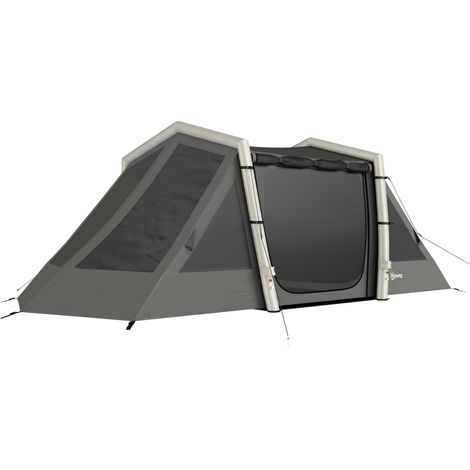 Tente gonflable 4 personnes Blackout 2 chambres séjour 580x270x202cm gris foncé