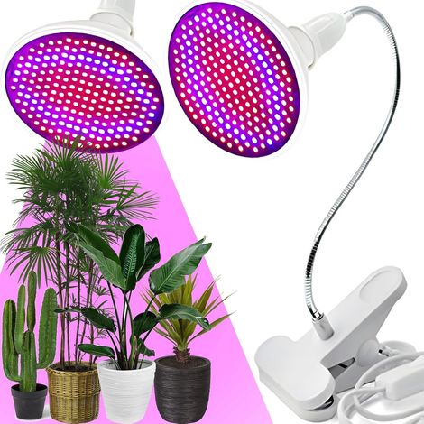 Lámpara LED para plantas de 200 W, espectro completo, vida útil de hasta 50 000 horas, brazo flexible, color blanco. (1/5)