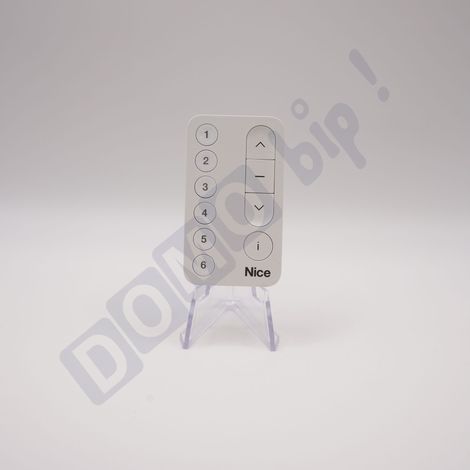 NICE MINI DOMI 6 BLANC - Télécommande 6 canaux ultra-portable pour portails, porte de garage, volet roulant, éclairage - Auto-apprentissage - Compatible OXIBD, OX2, FLOX2R, OXI – 433,92 MHz - Rolling (1/5)