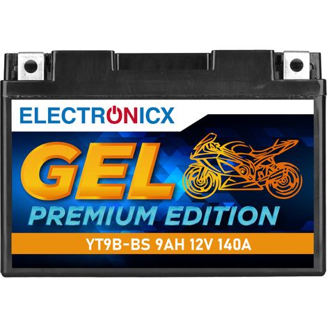 Electronicx YT9B-4 GEL Motorradbatterie 12V 9Ah - Wartungsfrei & Rüttelfest für Yamaha YZF-R6, GT9B-4 - Premium Batterie 12V Wartungsfrei - Versand DE (1/5)