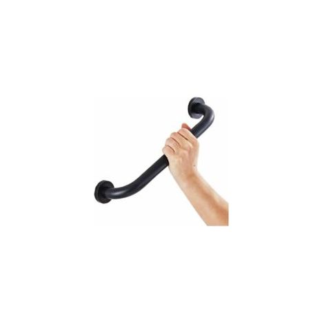 Poignée de Baignoires 53cm Barre D'Appui Inox Mural Porte-serviettes Noir