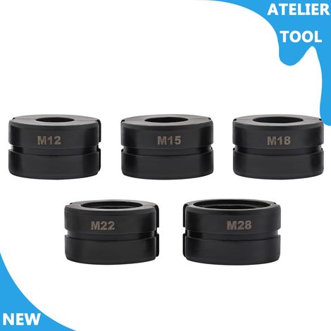 ATELIER 5pcs Cr40 tuyau sertissage matrices M12, M15, M18, M22, M28 pour sertissage tube de cuivre (1/5)