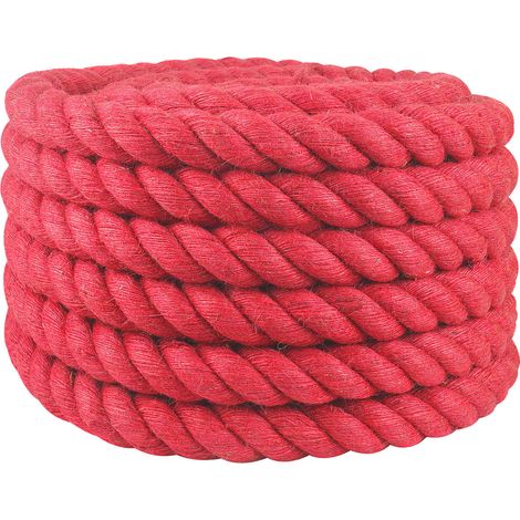 Corde en Jute 30 mm Rouge Jute 100% Tossa vidaXL