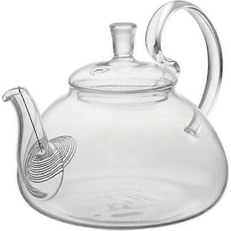 Hitzebeständige, hohe Griff-Kaffeekanne aus Glas mit Blumenmuster und Sieb