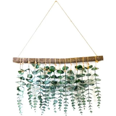 Décoration murale en eucalyptus artificiel, plantes d'automne, décoration boho, mariage, chambre à coucher, salon, cuisine (1/5)