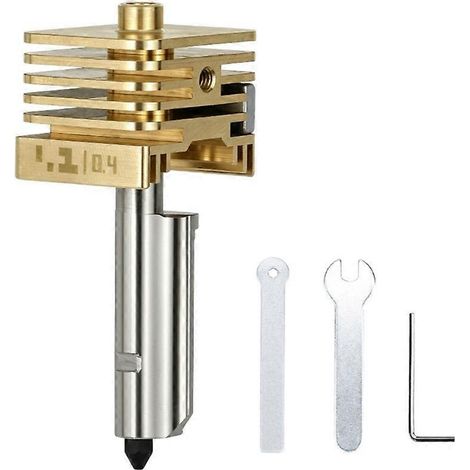 Boquilla para Bambu Lab P2S X2D, latón, acero endurecido extraíble, 0,4 mm, Hotend para accesorios de impresoras 3D BambuLab H2D H2C H2S (1/5)