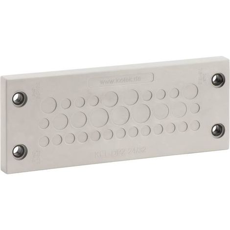 Icotek KEL-DPZ 24/32 Piastra passacavo Ø (max.) 10.2 mm Poliammide, Gomma Grigio, Nero 1 pz.