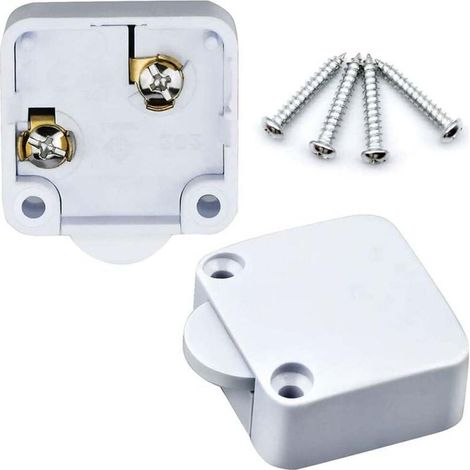 Interruttore automatico per ante di armadi, colore bianco, composto da 2 pezzi. (1/5)