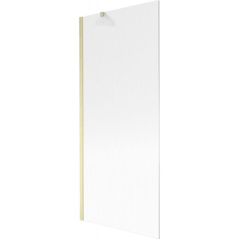 Mexen Next mampara de ducha de 1 hoja 80 x 150 cm, rayas, dorado cepillado - 895-080-000-00-09-55 (1/5)