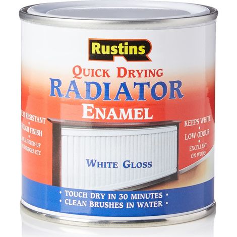 Rustins RADG250 Quick Dry Gloss White Radiator Enamel Paint - 250ml (1/4)