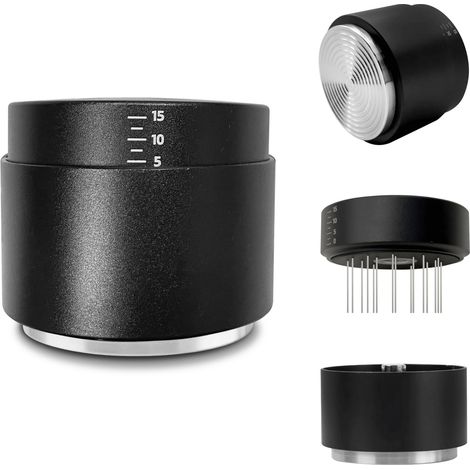 WDT 3-in-1 Kaffeebereiter mit Tamper und Werkzeug – Verstellbares Espresso-Werkzeugset – Professionelles Espresso-Zubehör für 51-mm-Siebträger