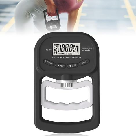 Dynamomètre manuel numérique : Mesure électronique de la force de préhension jusqu'à 180 kg, appareil d'entraînement avec écran LED
