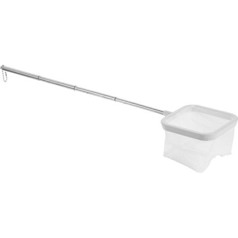 Épuisette télescopique en acier inoxydable, adaptée à la capture de petits poissons et de crevettes d'aquarium, 1 pièce, blanche. (1/5)