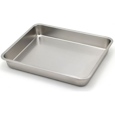 Plateau rectangulaire en inox 304, 50 x 35 x 5 cm