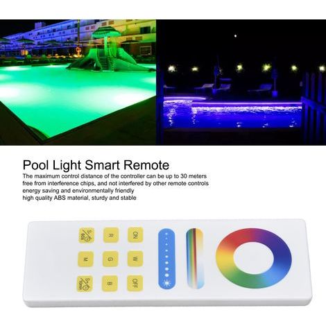 Lampe submersible avec télécommande 2.4G anti-interférences et contrôle intelligent par application pour piscine (1/5)