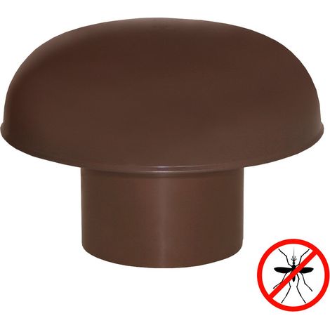 First Plast – Chapeau de ventilation PVC avec moustiquaire – Ø80 mm pour conduits de cheminée – Ventilation optimale pour cuisines et pavillons