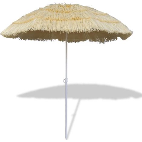 Vidaxl – Parasol déporté inclinable 1,8m – Mât en 2 pièces – Armature acier – Couverture polyester 100% – Design Hawaii pour plage et jardin